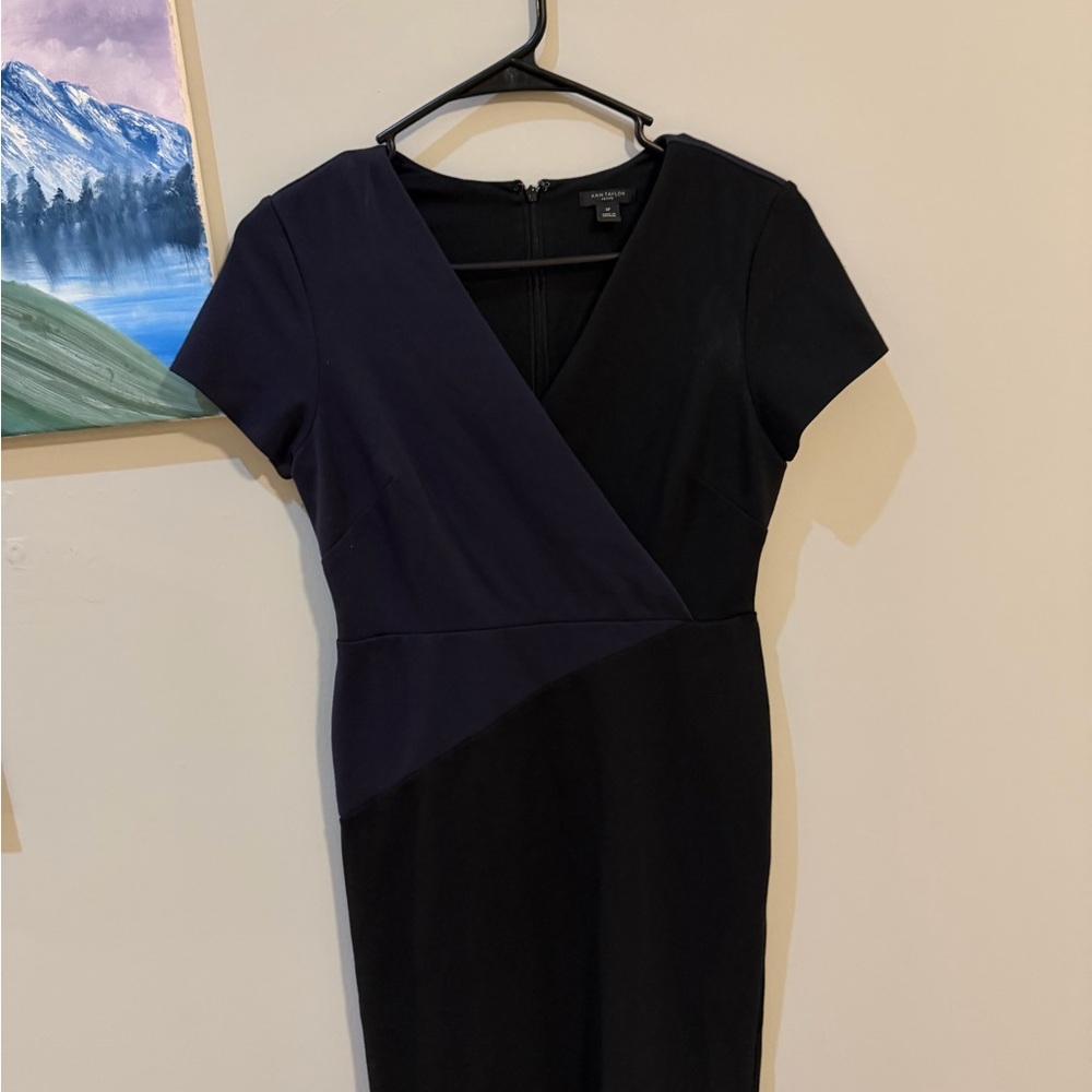 Black and Blue Dress Work Dress